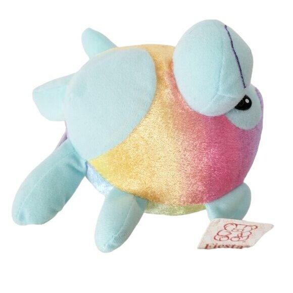 FIESTA Rainbow Monkey Plush Stuffed Animal With Paper Tag - Picture 2 of 4